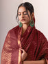Dark Coffee with Bronze Bhagalpur Silk Saree with Blouse Fabric